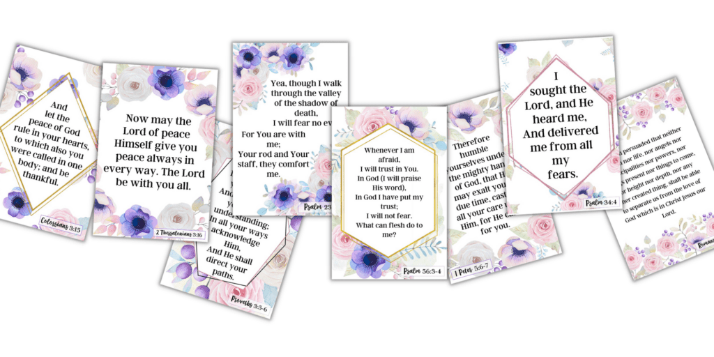 Anxiety Scripture Cards Wide Layout