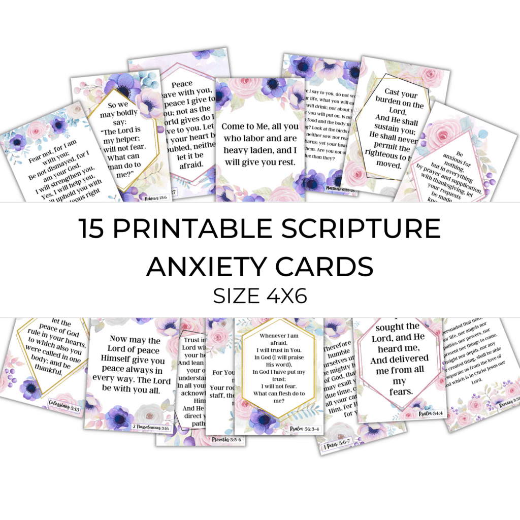 15 Printable Anxiety Scripture Cards