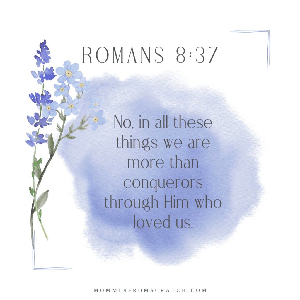 No in these things we are more than conquerors through him who loved us.