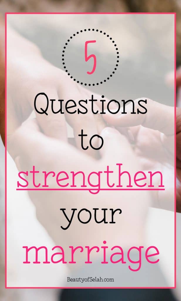 5 questions to ask your spouse to improve your marriage! Set aside some time and ask them these marriage changing questions! #marriage #marriageadvice #christian