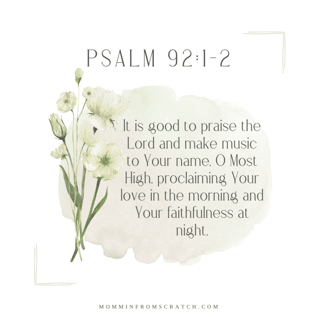 Psalm 9:12 - it is praise the good and make the music to the lord's name.