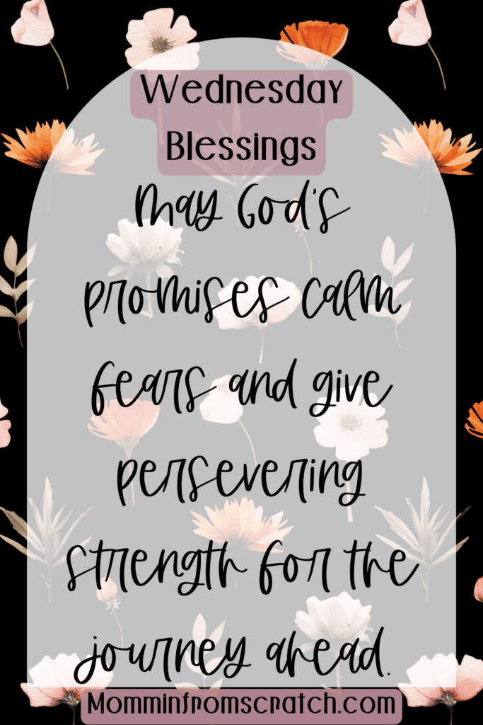 May God’s promises calm fears and give persevering strength for the journey ahead.