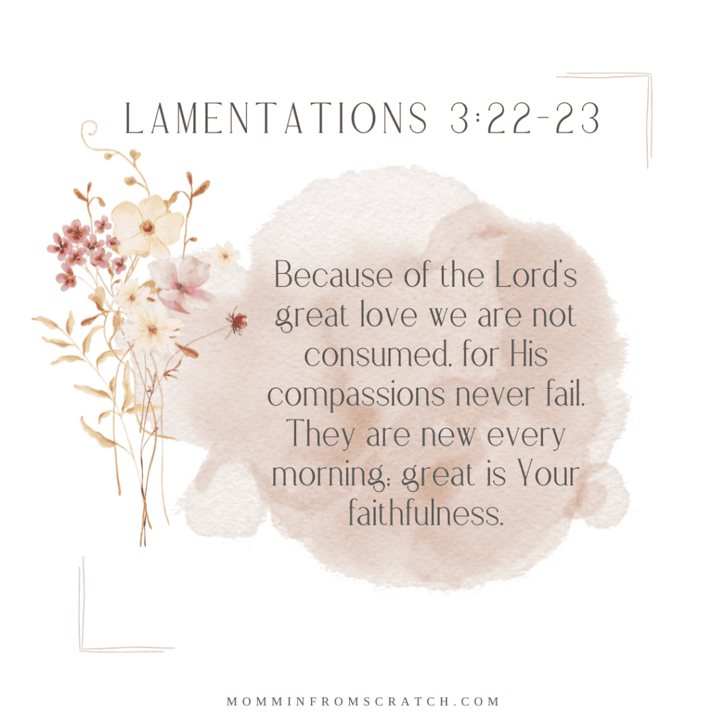 Lamentations 323 because the lord's compassion is not consumed for his own.