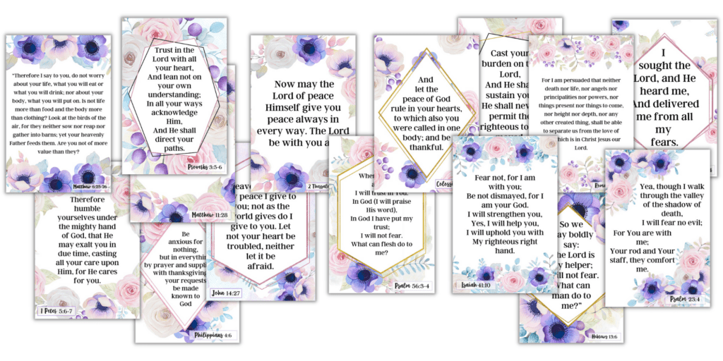 Anxiety Scripture Cards Wide Layout