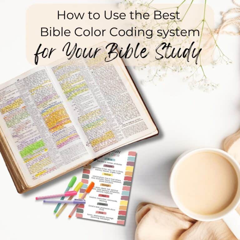 Bible Color Coding System with Bible and Highlighters