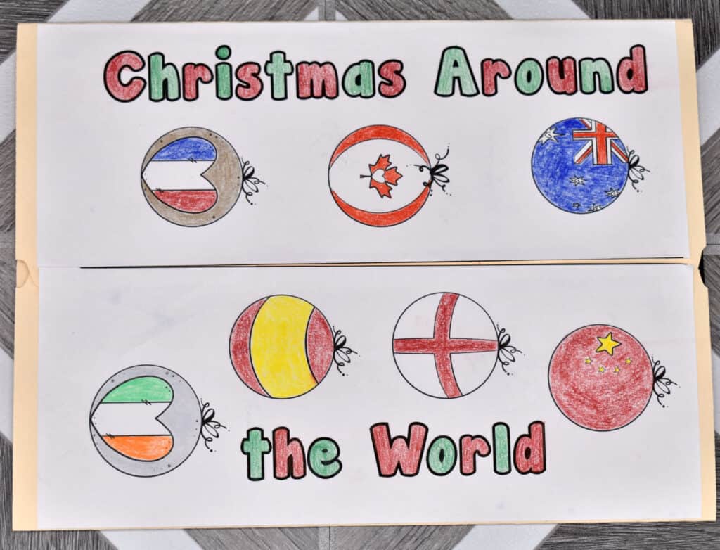 christmas around the world front of lapbook