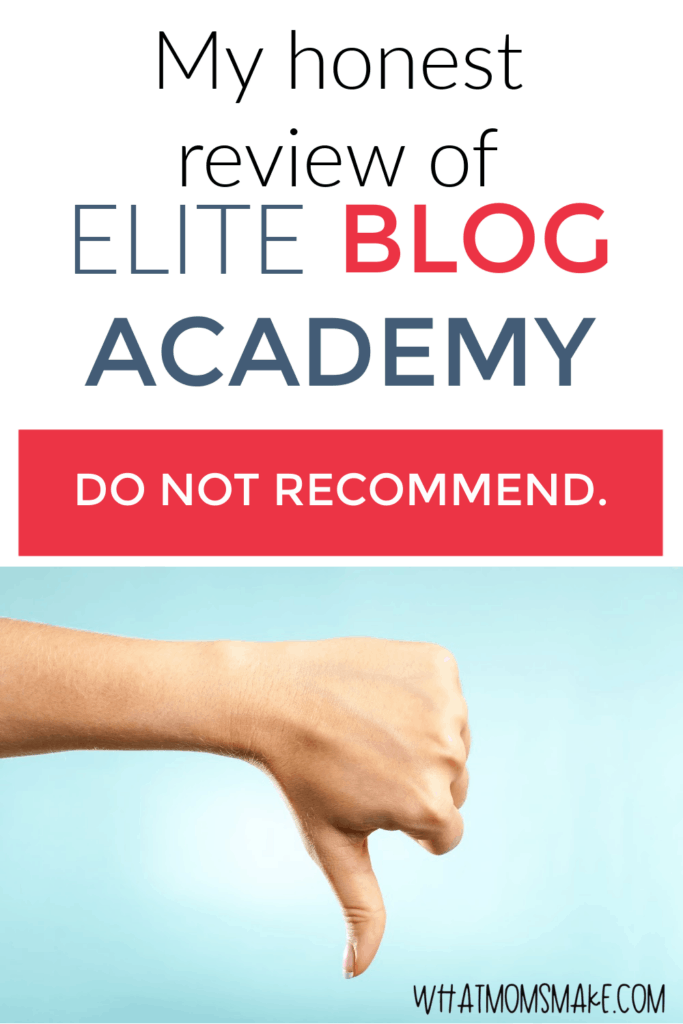 Elite Blog Academy Review Do not Recommend