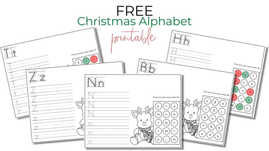 FREE Christmas Alphabet Printable