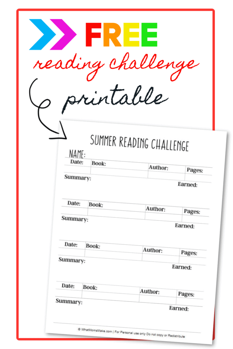 Free Reading Challenge Printable