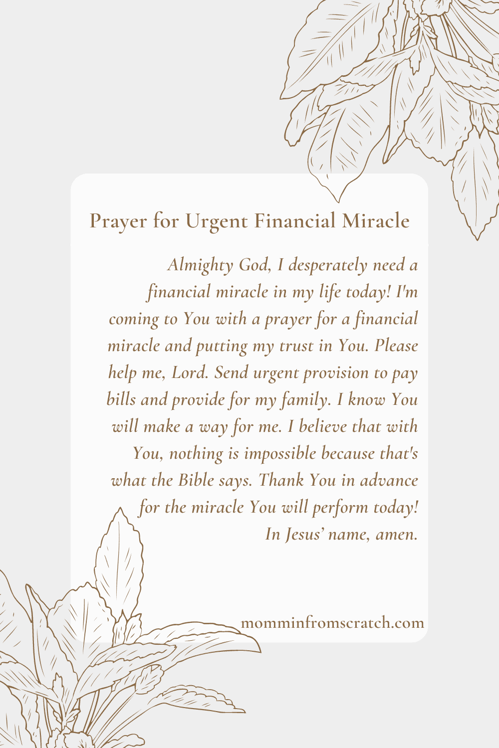 10 Prayers for a Financial Breakthrough (Step by Step Guide) - Mommin ...