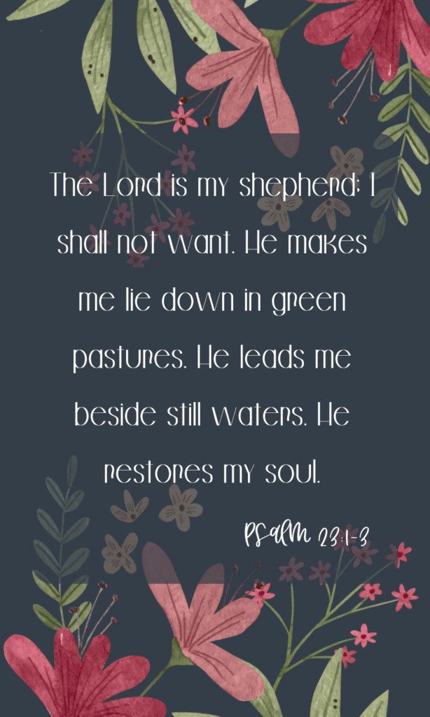 Psalm 23:1-3