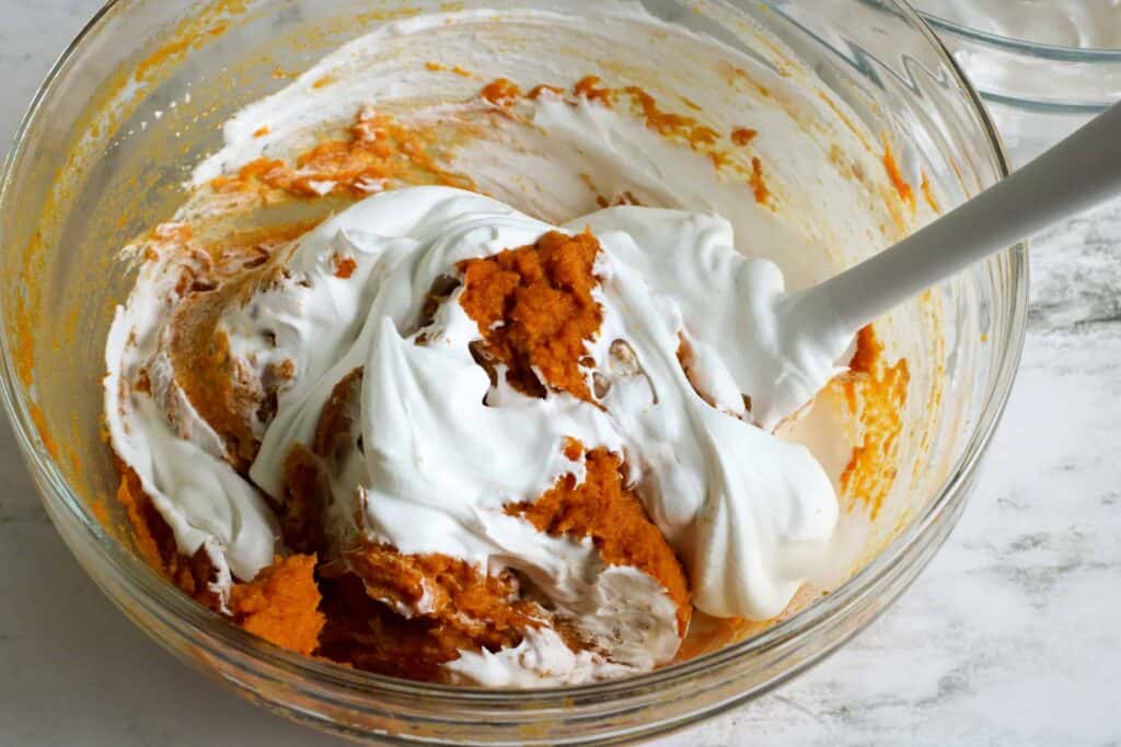 mixing pumpkin whip