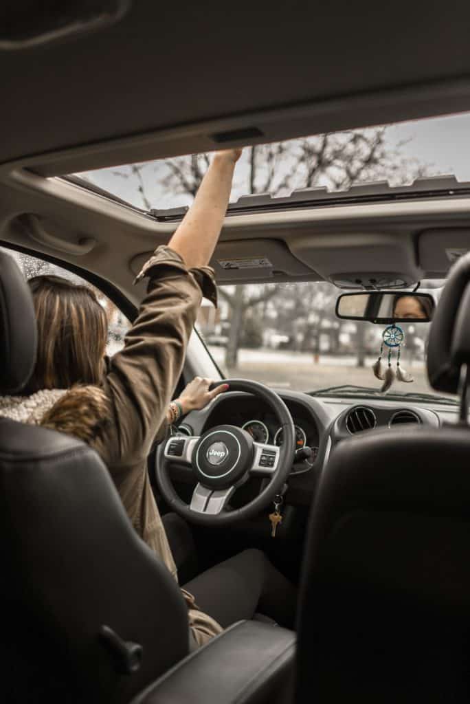 Woman driving