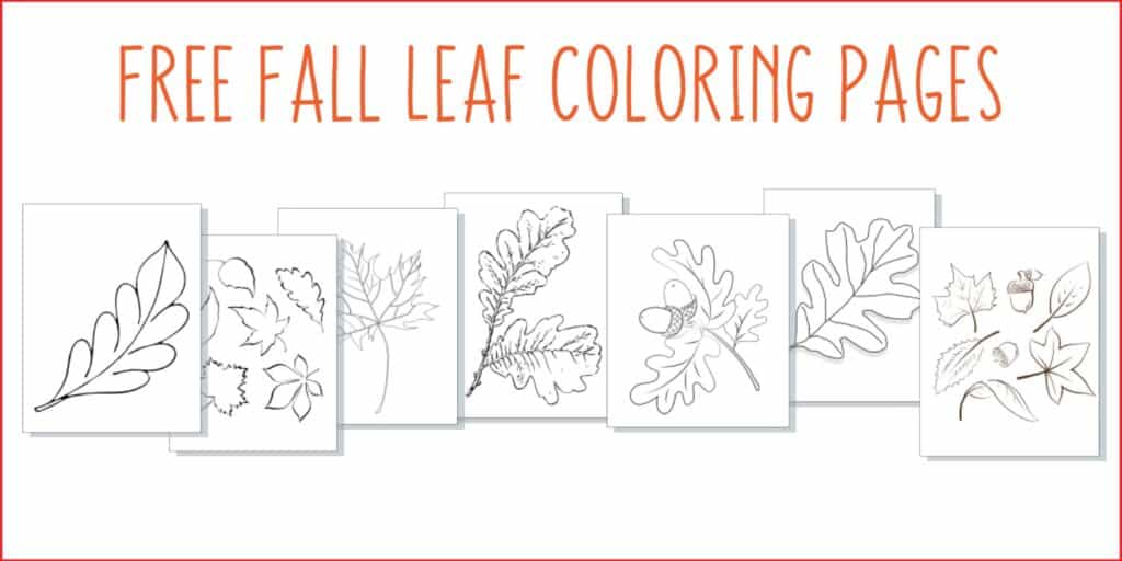 free fall leaf coloring pages