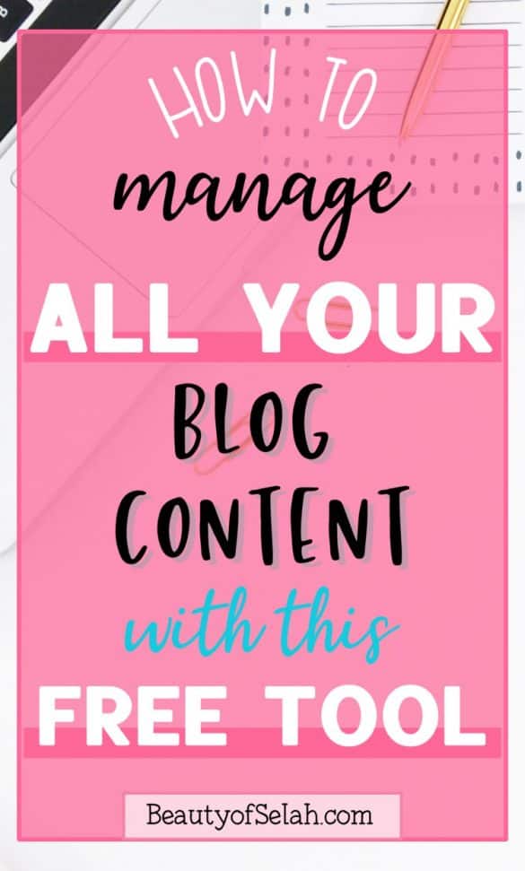How to Manage Blog Content with the Most Important Tool - Mommin' From ...